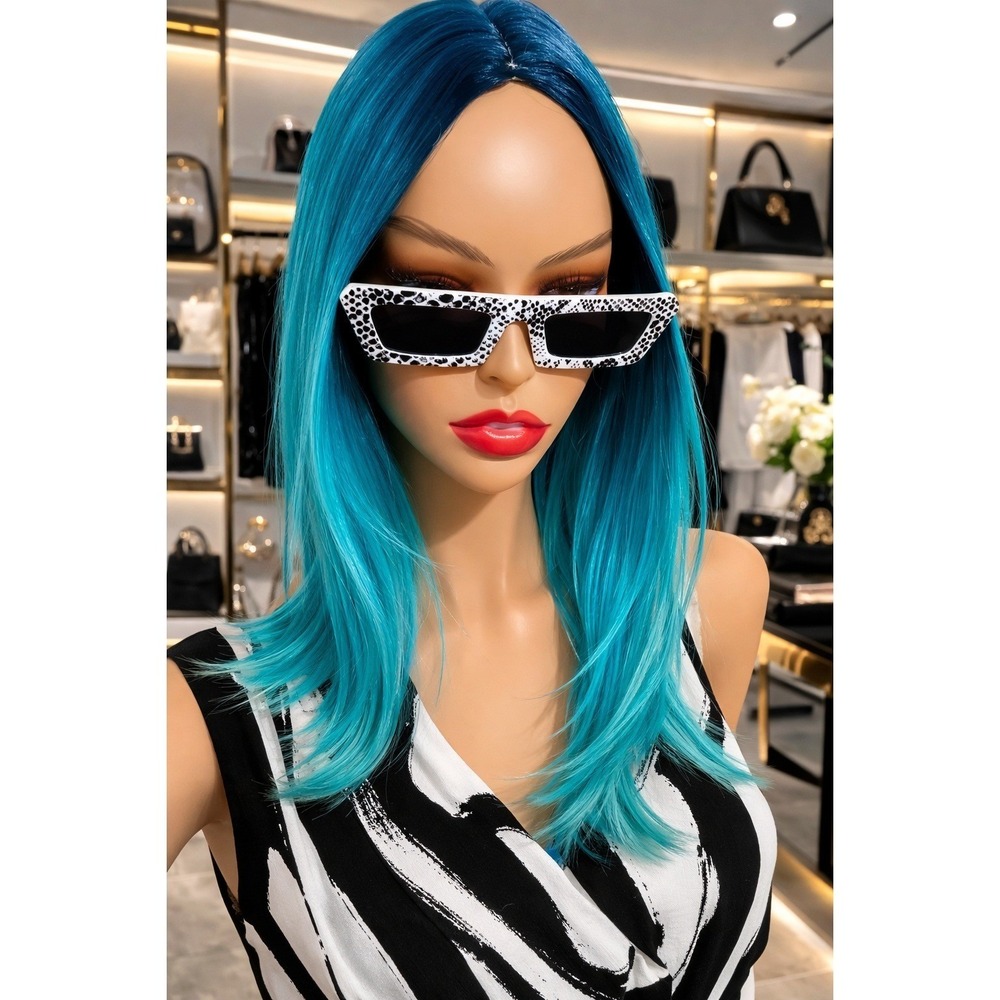 Sunglasses‎ Women Black & White Snake Skin Printed Cuffing